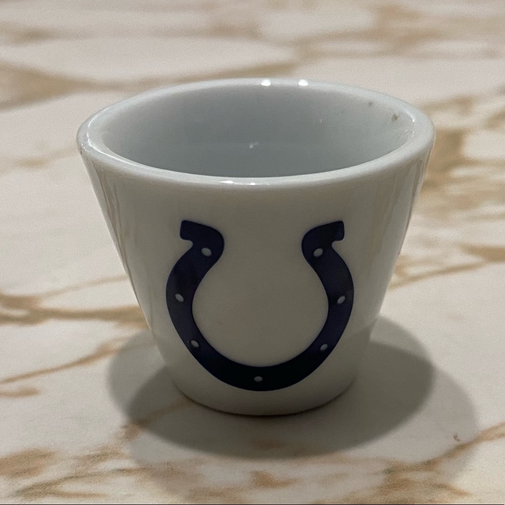 Vintage NFL Miniature Shot Glass ~ Indianapolis Colts ~ 1.25" Tall Figurine